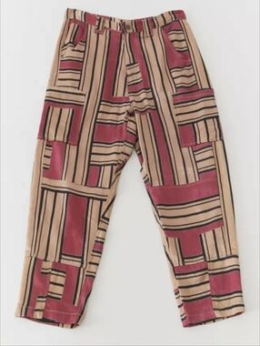 Kimchi Blue Baxter Stripe Pant Urban Outfitters Printed Pocket Wide Leg S NWT